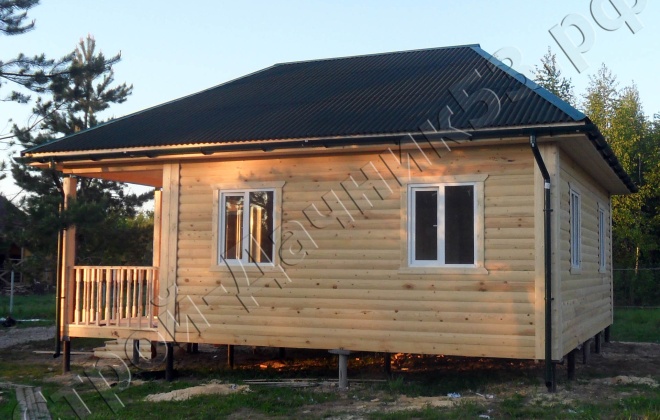 3 Брусовой дом ОД-9, 8×8, 64 м², Тульская область, Заокский район, посёлок Верхняя Искань (3)